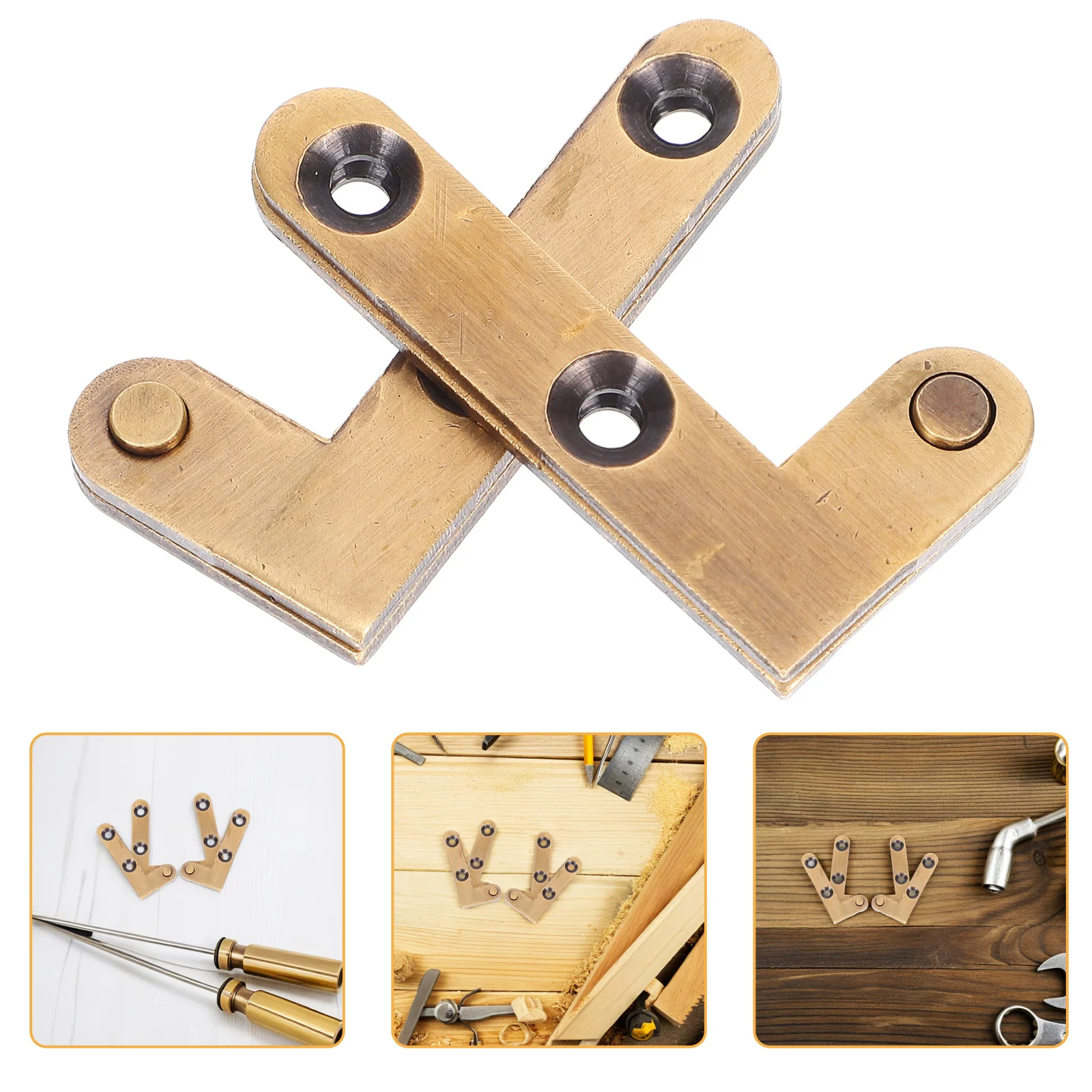 

2Pcs Durable Invisible Door Hinge Top for Wood Doors Smooth Quiet Operation Hidden Hinges for Residential