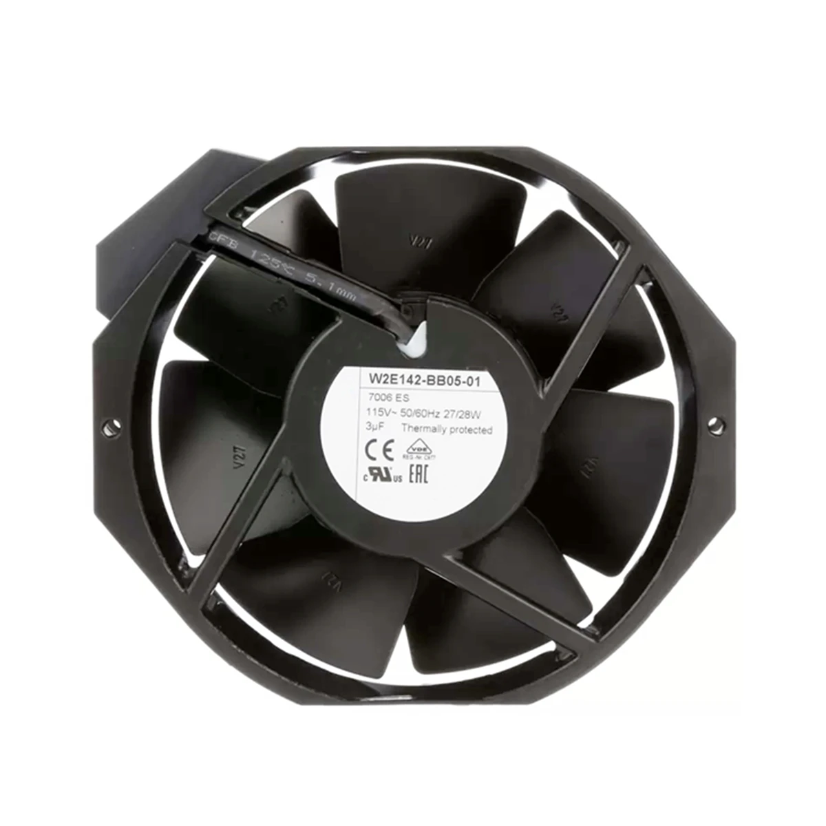 

Cooling Fan W2E142-BB05-01 AC 115V 27/28W 17cm 17238 172mm*150mm*38mm 3350RPM 2-Pin Terminals