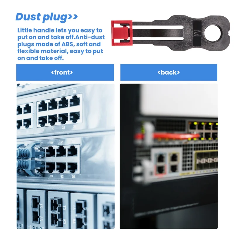 LICE-100 Pz Porta RJ45 Ethernet LAN Hub Antipolvere Tappo di copertura Protezione di blocco con serratura e chiave proprietari