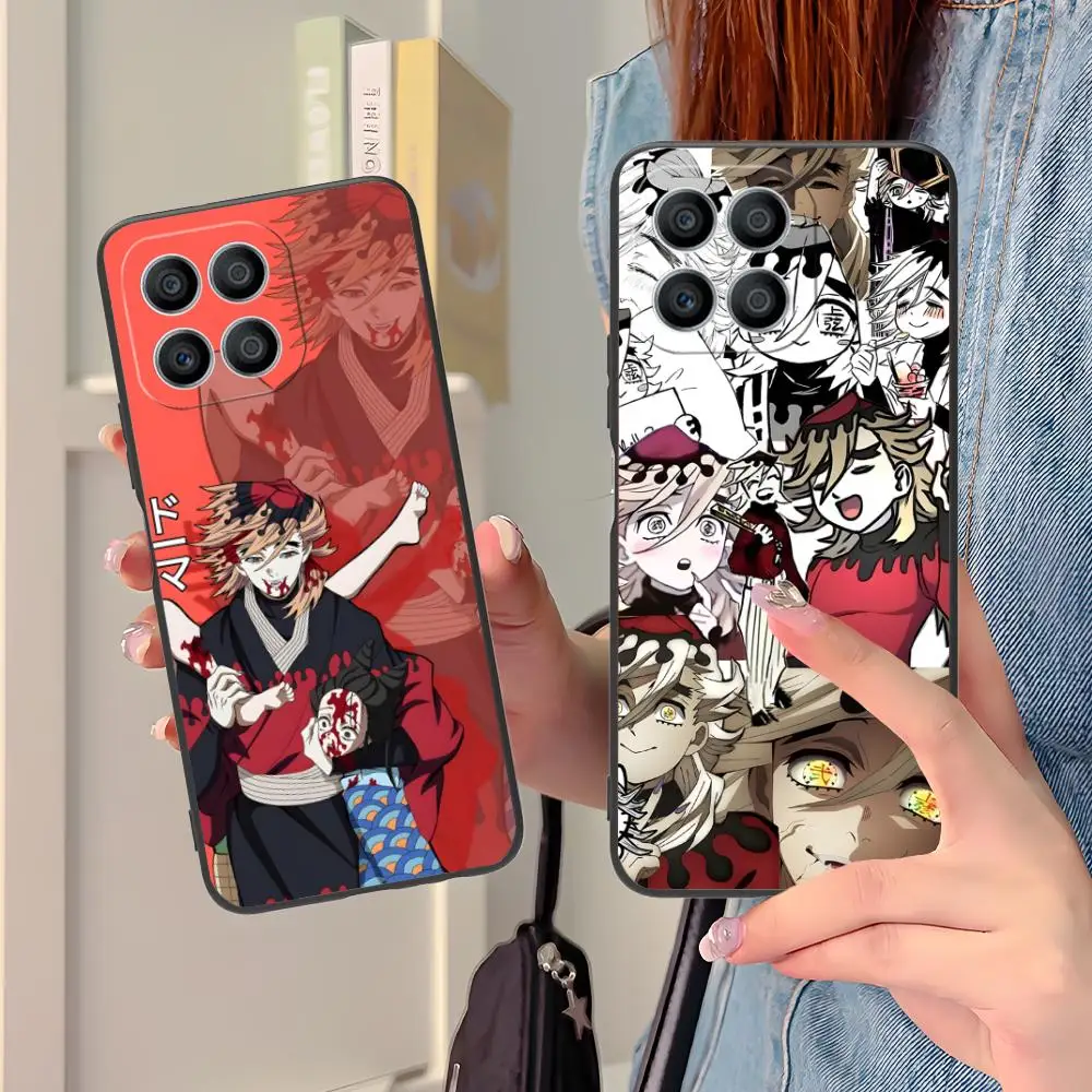 

Demon Slayer Douma Phone Case for Honor 90 80 70 60 50 30 20 10 9 8 7 Pro S SE Lite 5G Black Cellphones Luxury Pretty