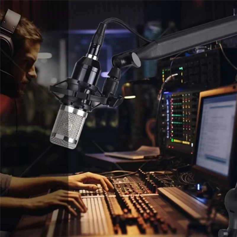 

AA08-New Desktop Microphone Holder Press Adjustable Mic Cantilever Stand Suspension Boom Scissor Arm For Live Streaming