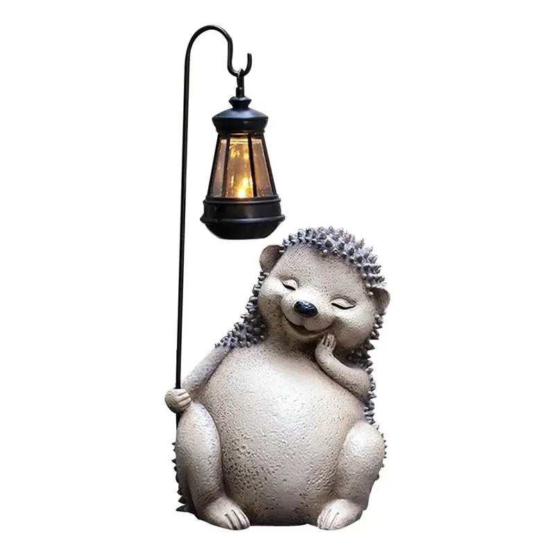 

Solar Powered Hedgehog Light Up Garden Hedgehog Funny Hedgehog Lantern Garden Art Resin Animal Sculptures For Indoor Court