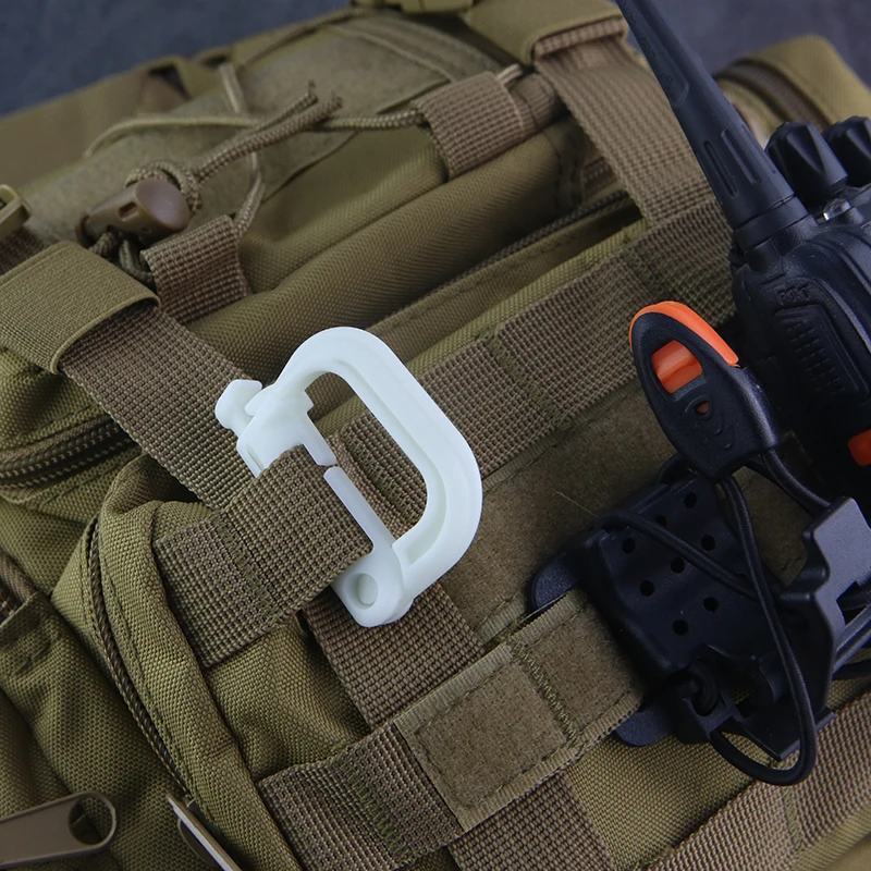 D Buckle Luminous Buckle Tactical Quick Release Press Outdoor Functional Accessories Square Ring Buckle Backpack Hook