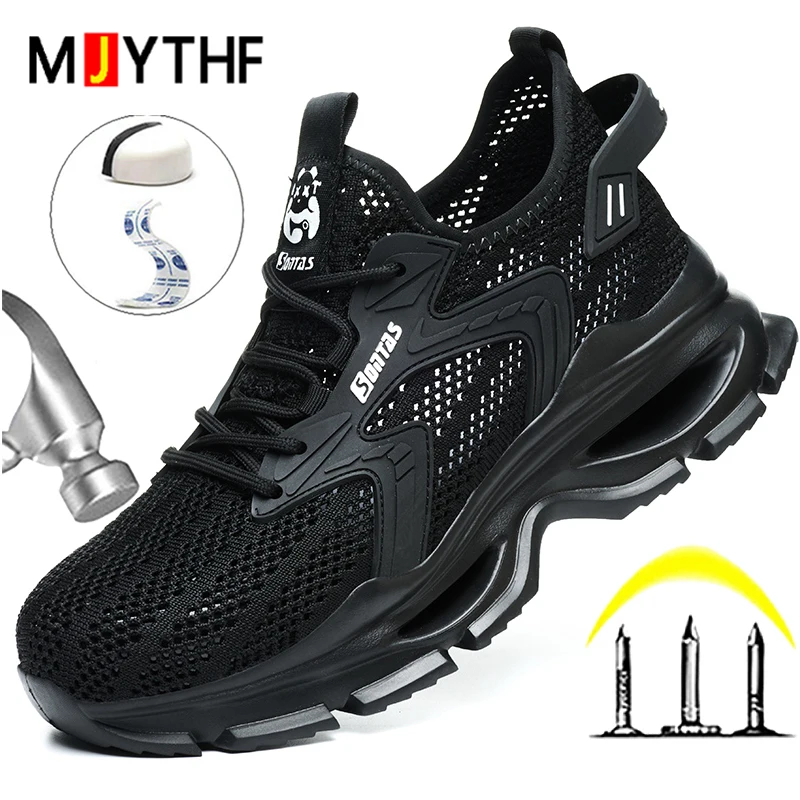Breathable Mesh Work Safety Shoes Men Anti-Smash Anti-Puncture Work Shoes Composite Toe 6KV Insulated Shoes Security Footwear