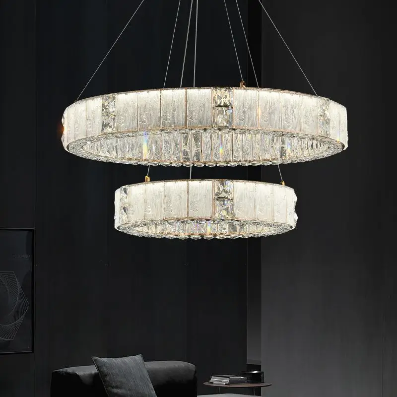 2025 New Luxury Ceiling Chandeliers Crystal Pendant Light Living Room Bedroom Creative Art Luxury Atmosphere Family Building