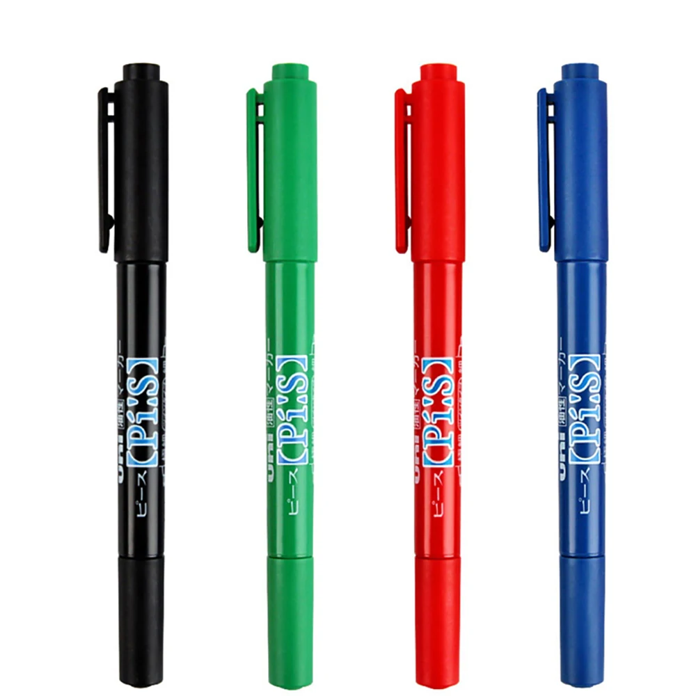 4 Pcs Japan UNI Paint Marker PA-121T Quick-drying Waterproof Metal Markers 0.4mm-0.9mm Double-head Marker Paint Pen Stationery