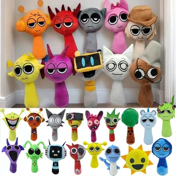 Sprunki Plush Toys Game Sprunki Incredibox Plushie Doll Figures Cartoon Stuffed Animals Ornament Pillow Christmas Birthday Gift