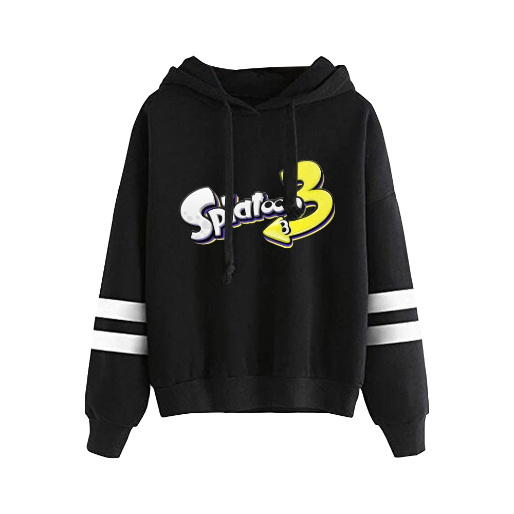 Splatoon 3 Game Unisex Pocketless Parallelle Staven Mouw Sweatshirts Vrouwen Heren Hoodie Harajuku Streetwear Mode Kleding