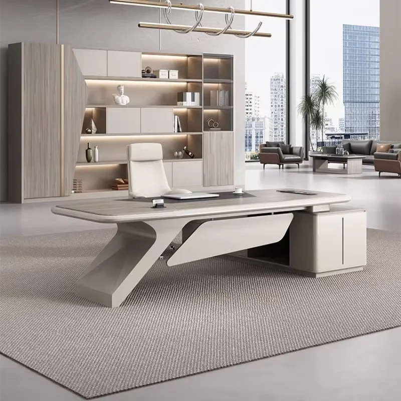 Design Stationary Executive Desk Wood Designer Writing Wooden Computer Table Standing Home Silla De Escritorio Office Furniture