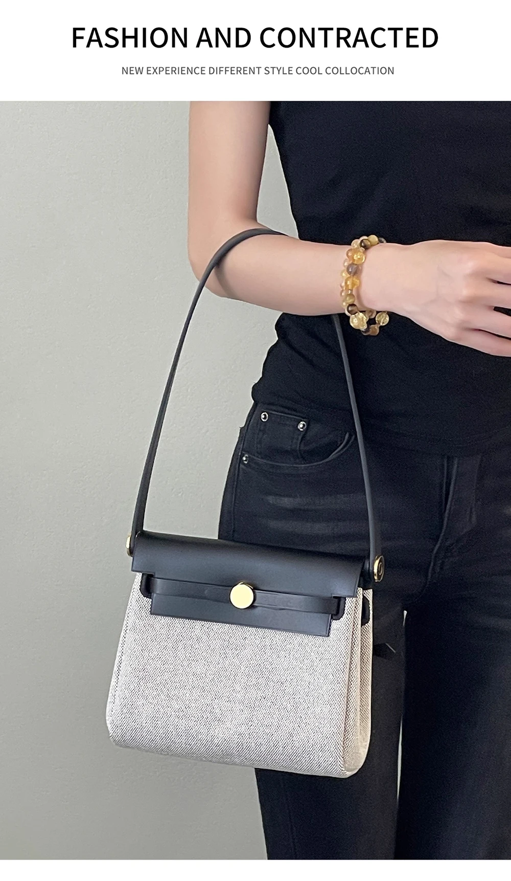 Replacement Leather Shoulder Strap for Herbag 31 Mini Herbag,an Cognac Replacement Shoulder Strap, Gold Hardware Grommets
