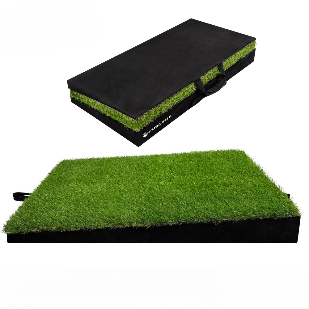 

100X100CM Golf Swing Mat 40mm Long Grass Slope Hitting Practice Training Aid