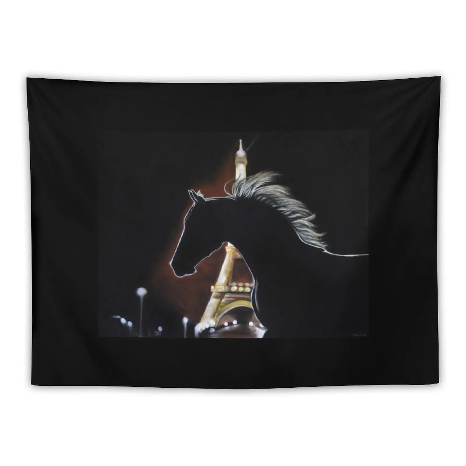 New Horse / Horses / Paris / Hélène Roux / Animal Art / Eiffel Tower Tapestry Wall Decoration Items