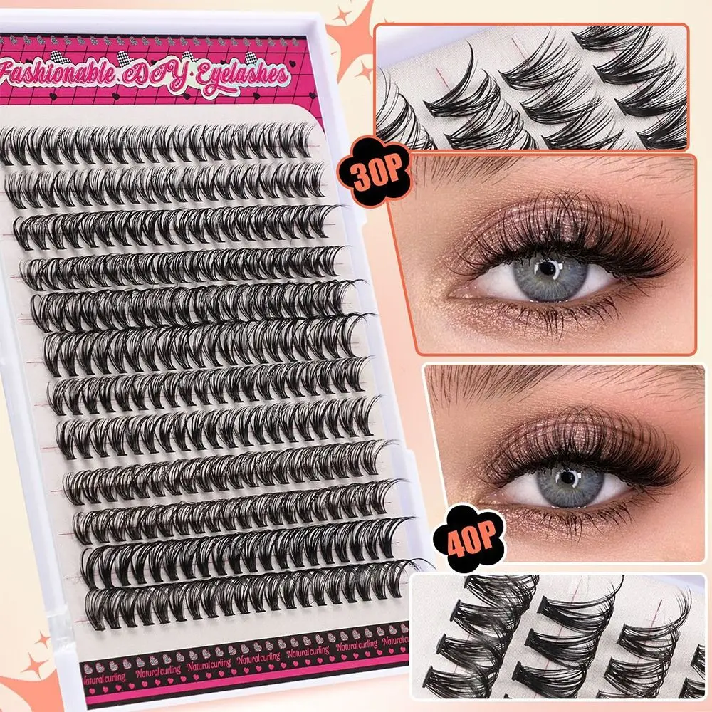 with Lash Bond and Seal Lash Tweezers Lash Brush Lash Clusters 240Pcs Mixed 8-16mm Eyelash Extension Kit