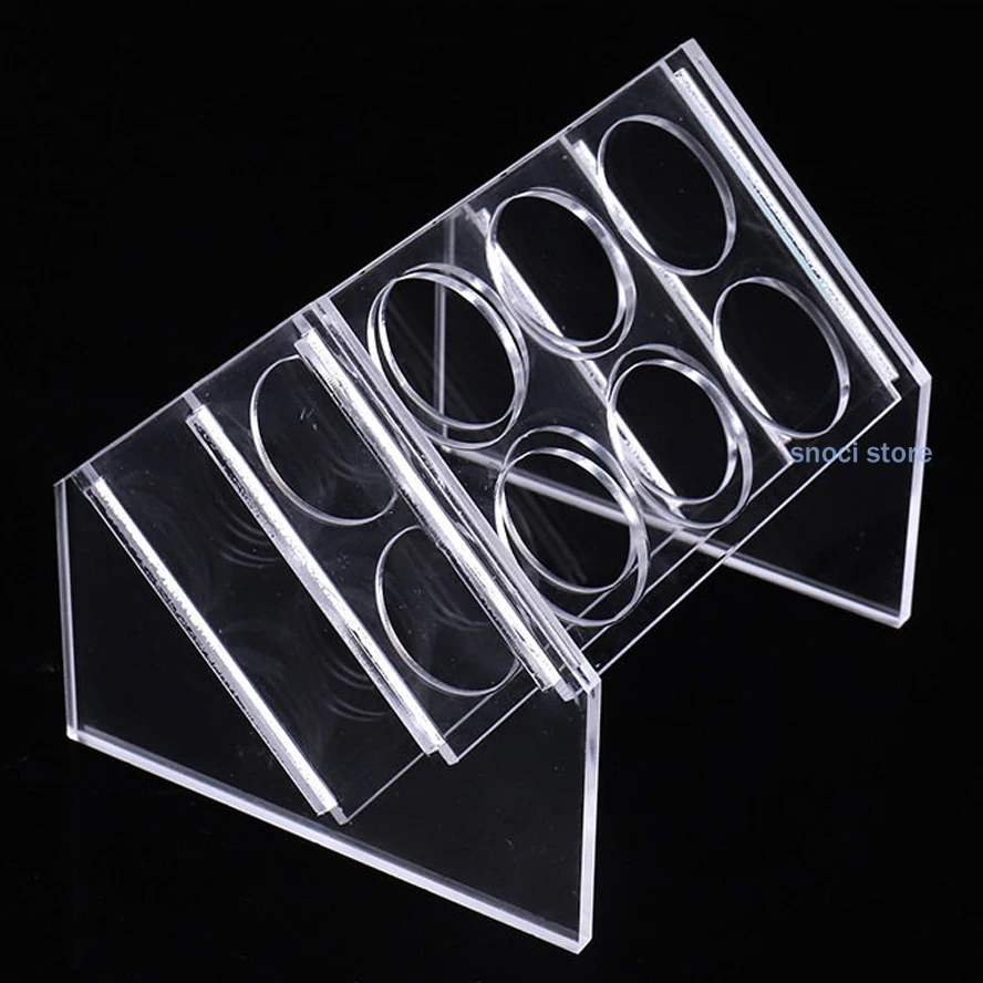 Slant Rack Acrylic Test Tube Holder 6Wells 8wells18 Wells 25wells for 10ml/15ml/50ml Centrifuge Tubes Clear test tube rack view 3