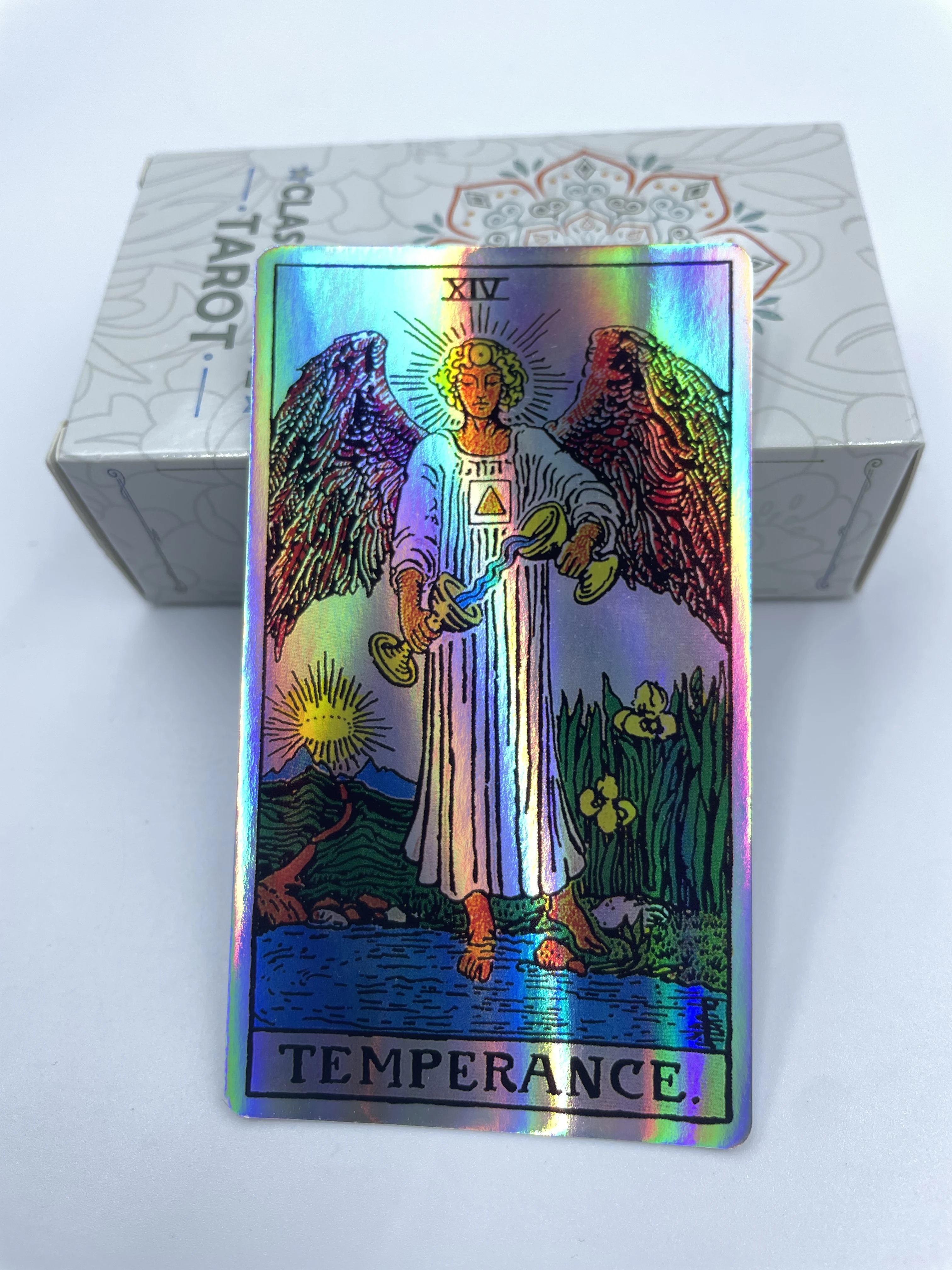 Regenbogen-Tarotkarten-Set, Tarotkarten für Anfänger, Holografisches Tarot-Deck, 78 Stück, Englisch, Für Spirituelles Wachstum – Detail 13