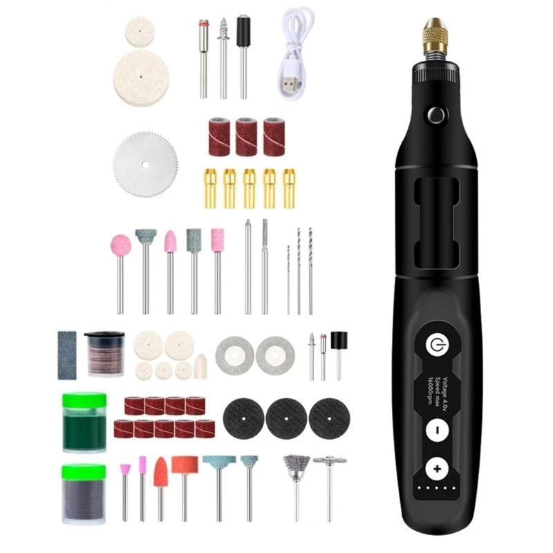 Y5GD 4V Rechargeable Electric Grinder 5 Speed Control 16000RPM Mini Handheld Rotary Tool Kits for Various Crafting Needs