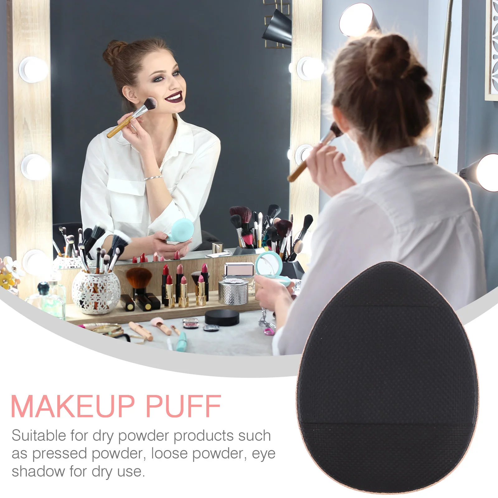 20 piezas Mini esponja de maquillaje en polvo, cómoda y agradable para la piel, fácil de usar, corrector de ala de nariz, detalles faciales, cubierta, tamaño rápido y compacto