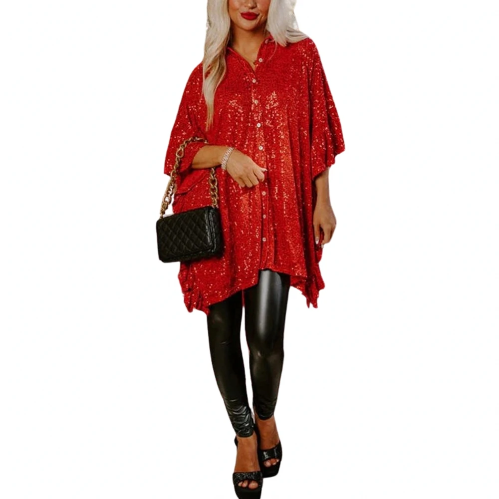 

African Dresses For Women 2024 New Sequin African Clothes Dashiki Green Red Ankara Dresses Bazin Traditional Robe Africa Dress