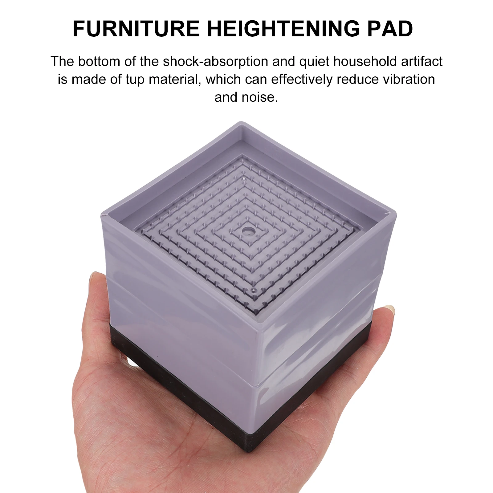 

Furniture Heightening Pad Heavy Duty Plastic Bed Sofa Table Chair Leg Lifters Floor Protector Scratch Shock Resistant