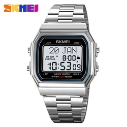 SKMEI Mens preghiera musulmana Azan bussola allarme Hijri orologi da polso digitali islamici nuovo Display retroilluminato cronometro orologi sportivi