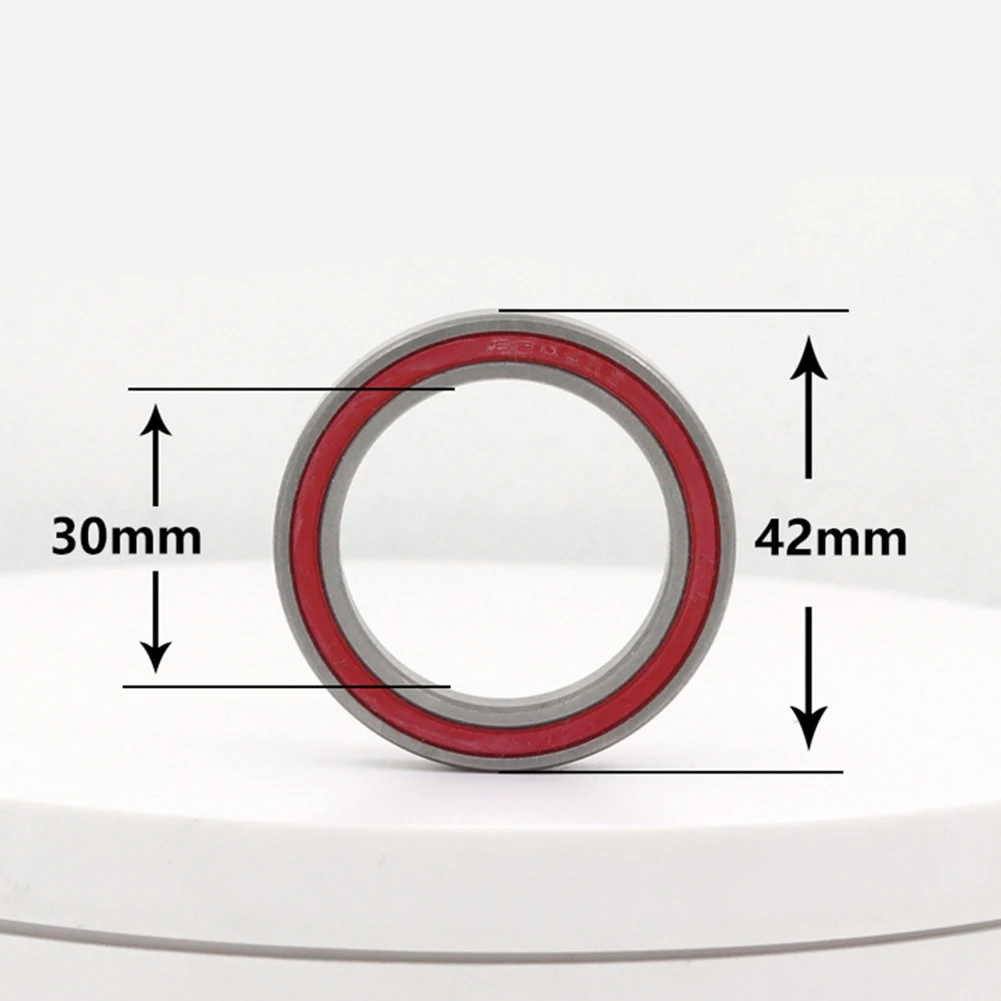 Rodamiento de soporte inferior de bicicleta 6806-RS(61806), rodamiento de bolas de cerámica de 30x42x7mm, rodamiento de acero y cerámica, piezas de ciclismo
