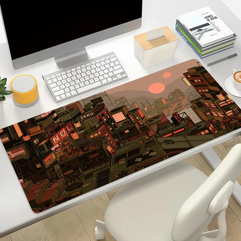 XXL Mouse Pad Home Gaming Laptops Keyboard Mat Deskmat Pc Accessories Desk Protector Gamer Mats Anime Pixel landscape art carpet