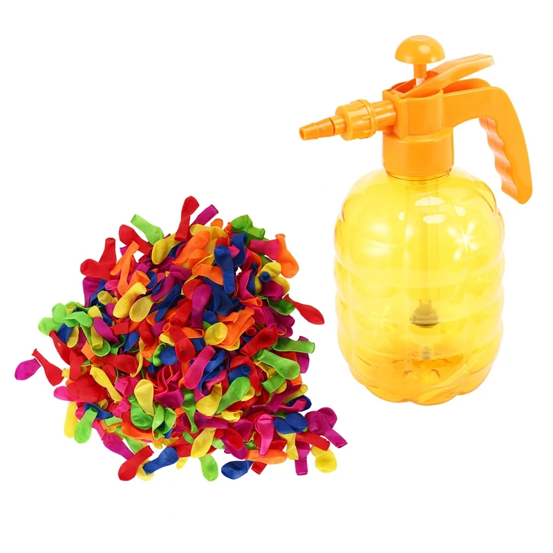 휴대용 다기능 팽창식 공기 물 폭탄 풍선 펌프, 어린이 여름 파티 야외 장난감, 500 개 풍선