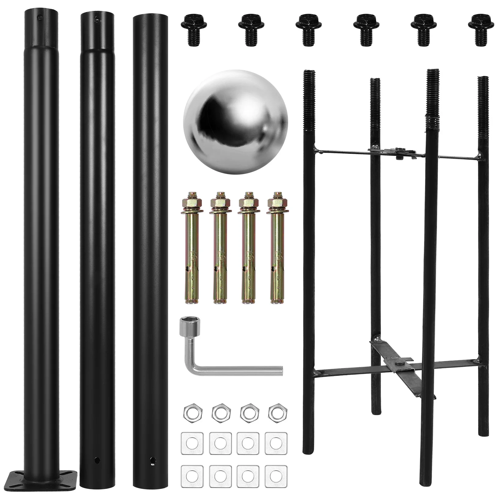 

10Ft Tall Heavy Duty Street Lamp Post Weather-Resistant Rust-Resistant Street Lamp Post for Landscape & Pathway Outdoor Lighting