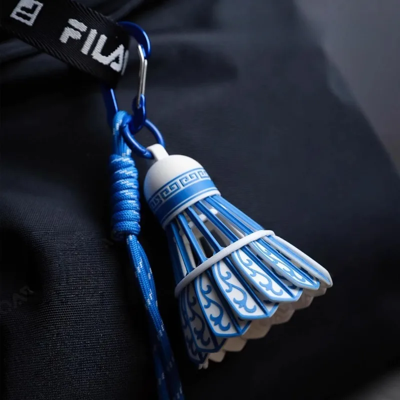 Blue and White Badminton Pendant with High Aesthetic Value Creative Badminton Player Sports Backpack Pendant Decoration JJ4405