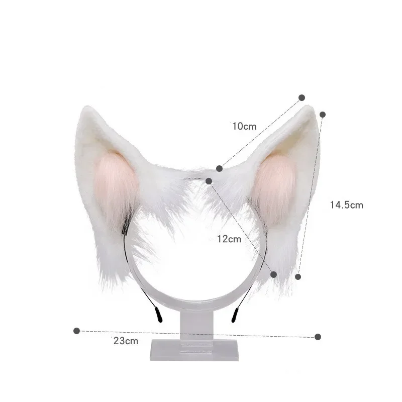 Kawaii النساء الفتيات هالوين محاكاة آذان الأرنب عقال تأثيري أنيمي أفخم الثعلب الحيوان الأذن KC لوليتا إكسسوارات الشعر