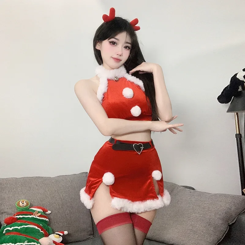 Déguisement Mère Noël Bonhomme de Neige Femme – Ensemble Haut et Jupe – photo 3