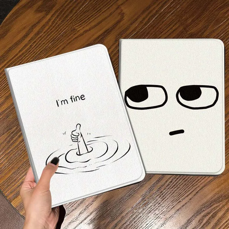 

Cartoon lines I am fine Gift Tablet Case For Apple iPad Air Pro mini 1 2 3 4 5 6 7 8 9 11 M2 M3 M5 M4 5th 6th 7th 10th 11th