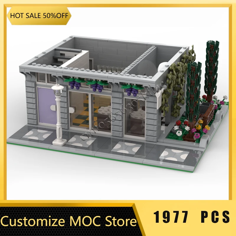 1977 قطعة الساخن بيع MOC النبيذ بار التفاصيل نموذج وحدات لتقوم بها بنفسك مجموعة اللبنات الاطفال الجمعية عرض اللعب مهرجان مفاجأة هدية #4