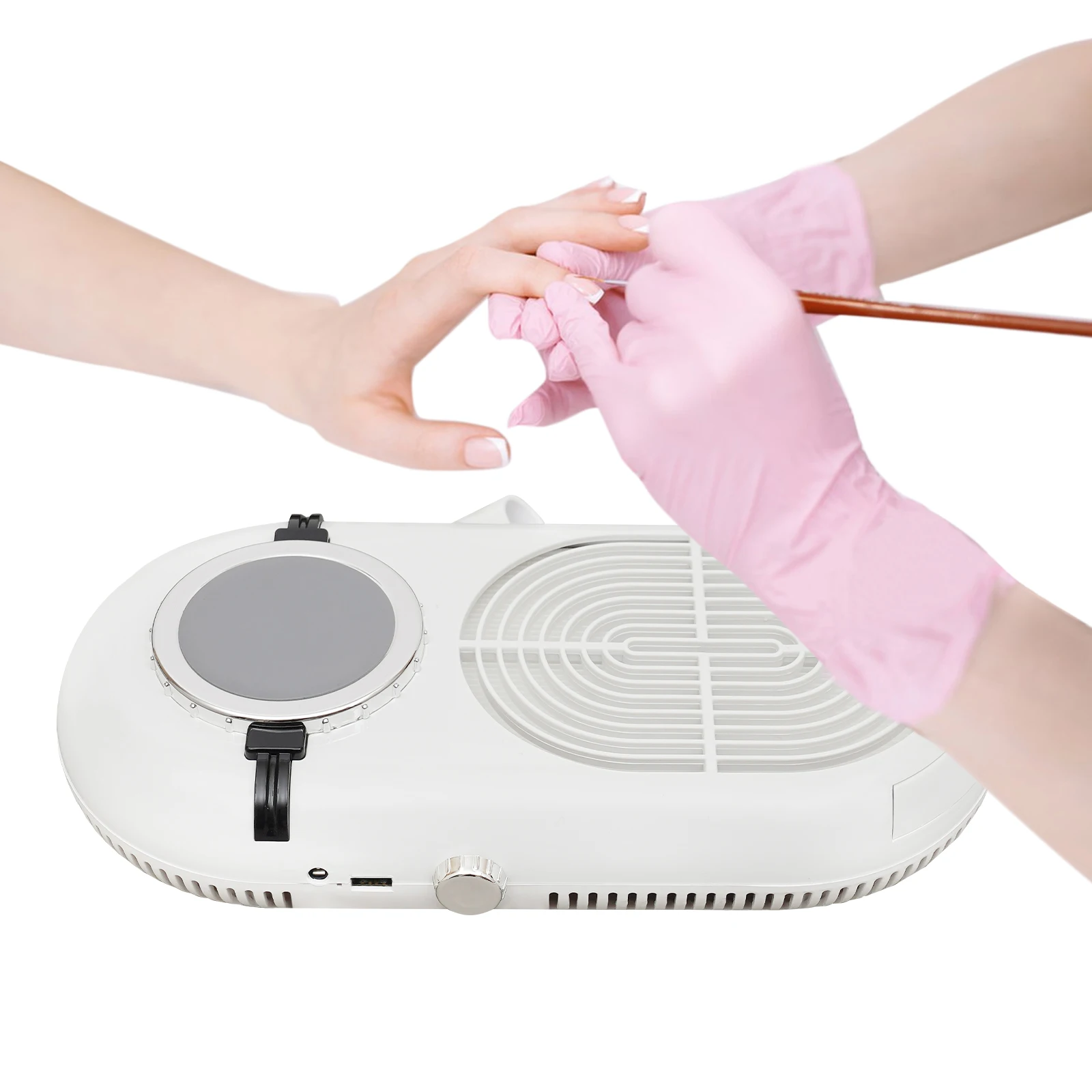 

Пылесборник для ногтей, Пылесос для ногтей с подушечкой, Пылесборник для ногтей с регулируемой скоростью для дизайна ногтей, салона, дома