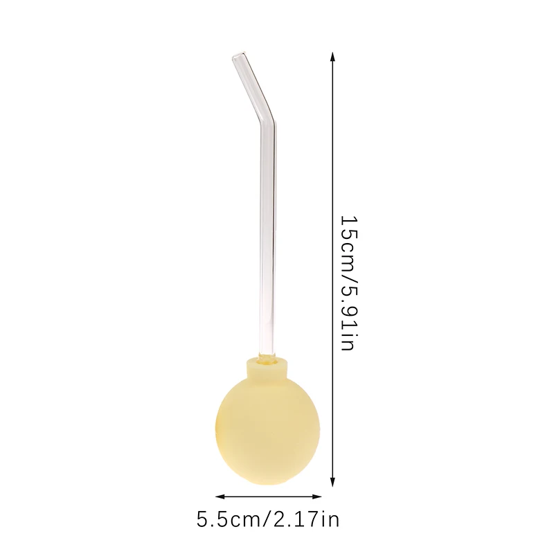 Freshens Breath 15/90 Degrees Long Glass Tube Tonsil Stone Remover Tool Suction Ball Manual Style Cleaning Mouth Care Tool