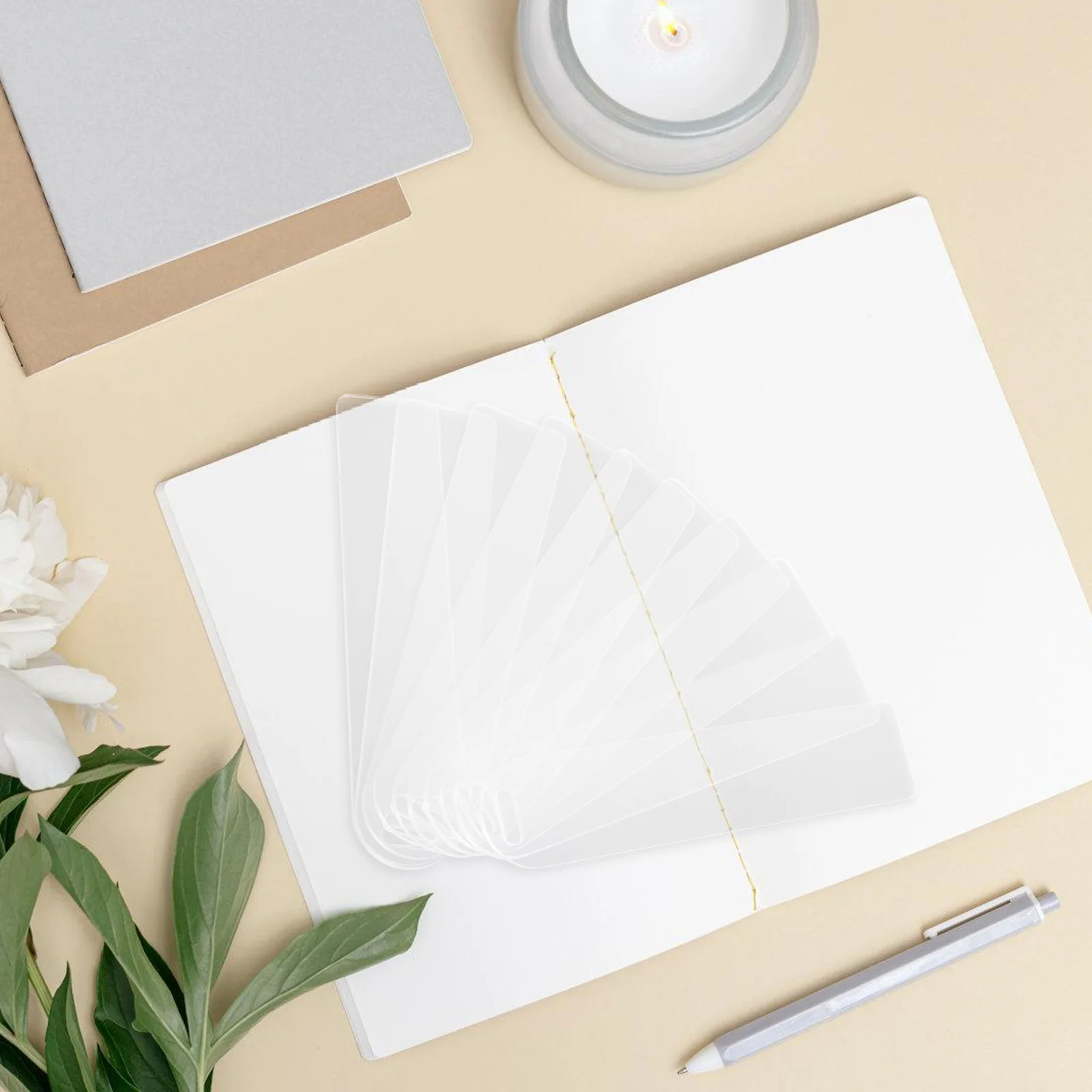 10PCS Klare Lesezeichen DIY Unlackiert Kinder Leere Lesezeichen Zu Dekorieren Gepäck Diy Lesezeichen Tags Geschenke Transparent Student