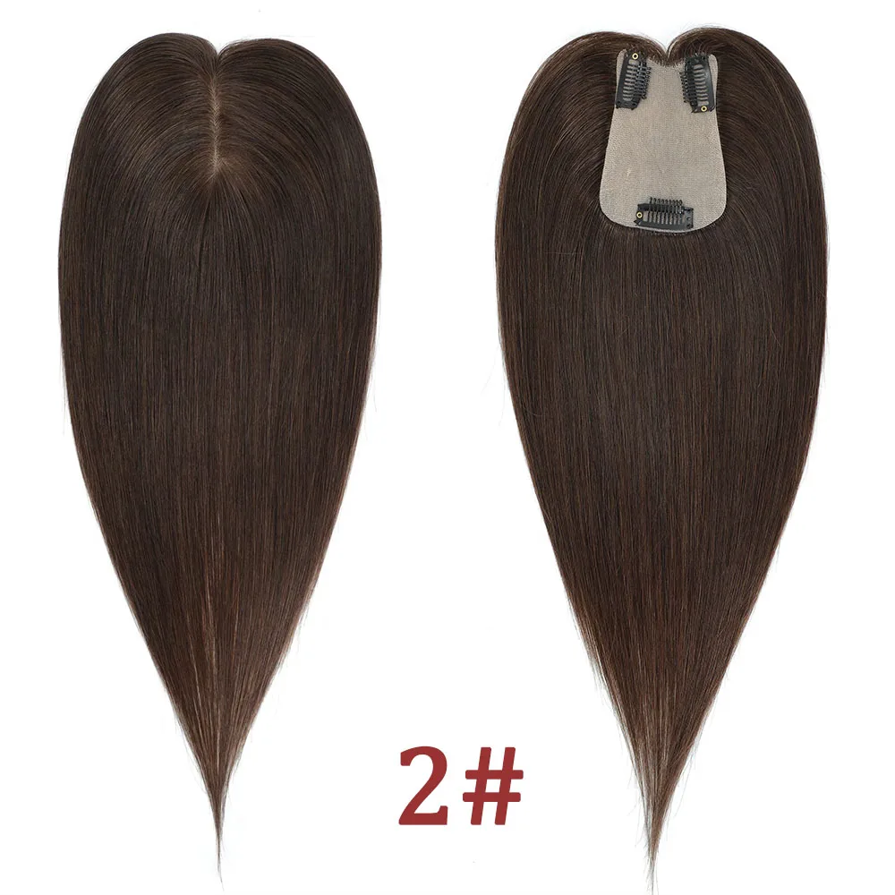 

Lovevol 7*11 см, накладка для волос на шелковой основе, 100% натуральные волосы Реми, имитирующая естественную линию роста волос, для редких волос, с челкой, коричневый цвет