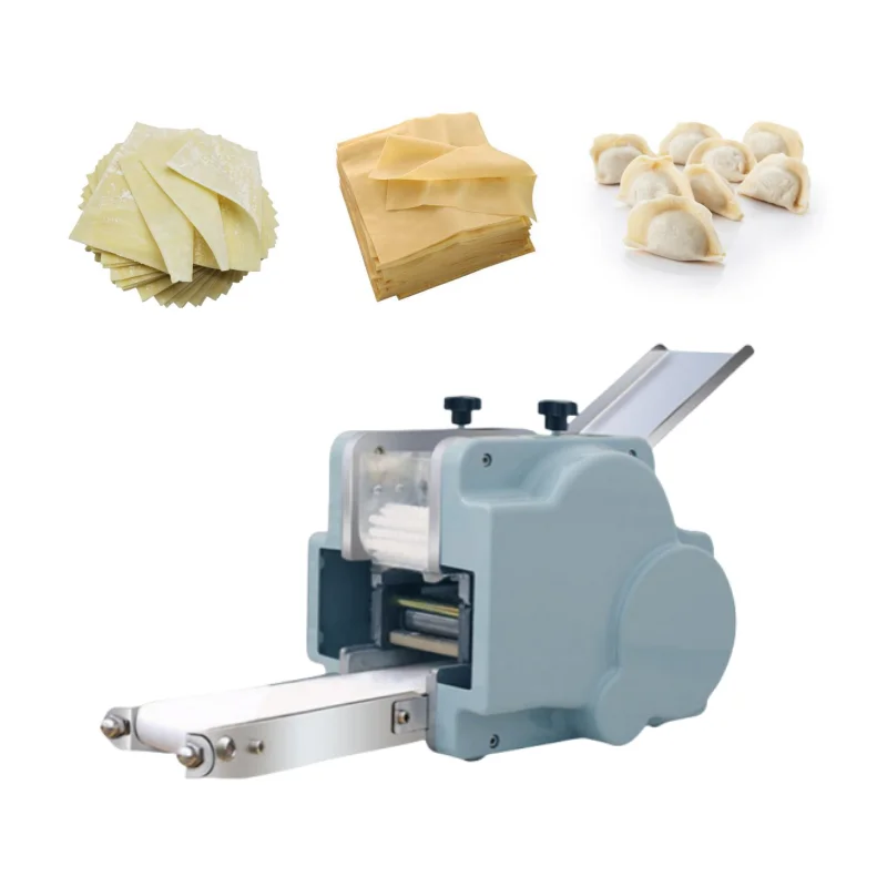 ماكينة تغليف الزلابية الكهربائية ماكينة صنع الجلد باللحم ماكينة ضغط العجين التجارية 50-90 مللي متر ماكينة صنع الجلد الزلابية 110/220 فولت