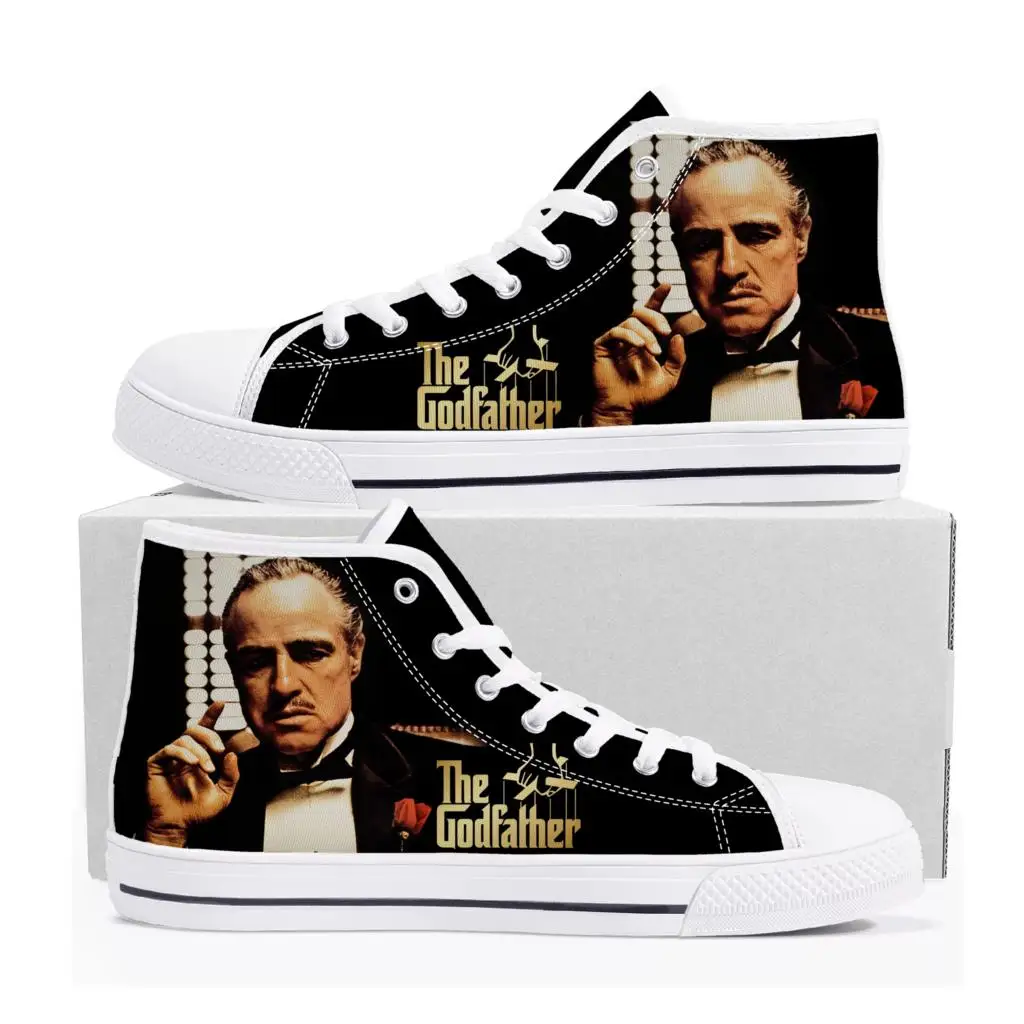 Hot Cool Movie The Godfather High Top Sneakers High Quality Mens Womens Teenager Canvas Sneaker Casual Couple Shoes Custom Shoe