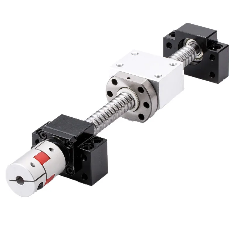 SFU1605 16mm 5mm Lead Rolled Ball Screw Set 300-1500mm with BK BF12 Support DSG16H Nut Housing Flexible Coupling for CNC Router