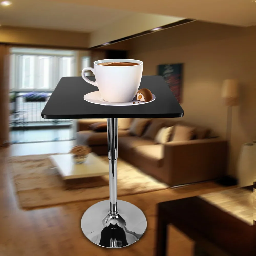 Compact Round Bar Table – Adjustable Height, Simple Design for Home or Office