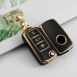 Soft TPU Car Remote Key Case Full Cover Holder For Volkswagen VW POLO Tiguan Passat B5 B6 B7 Golf EOS Scirocco Jetta MK6 Octavia