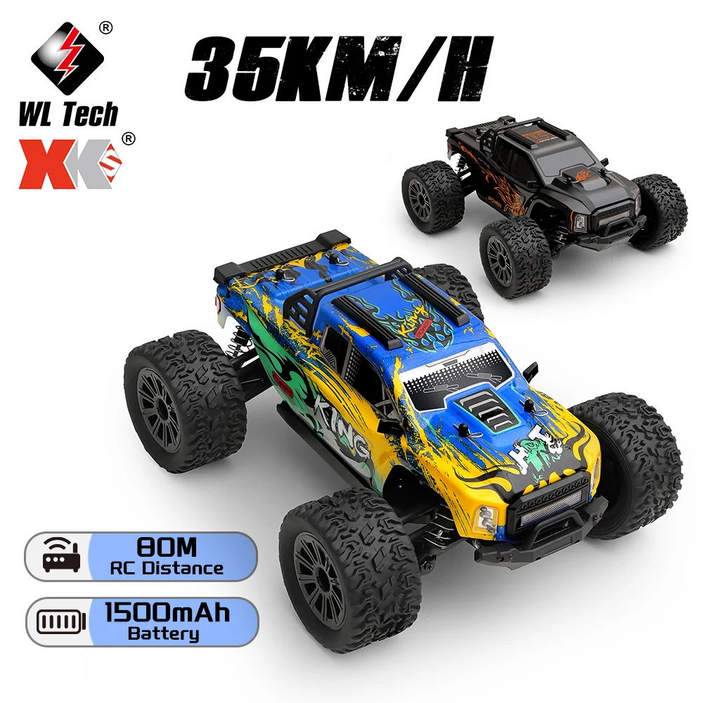 WLTOYS 1/16 RC Car 35KM/h 164018 4WD Off-Road Vehicle 2.4GHZ 1500mAh 80M Distance Brushed RC Truck
