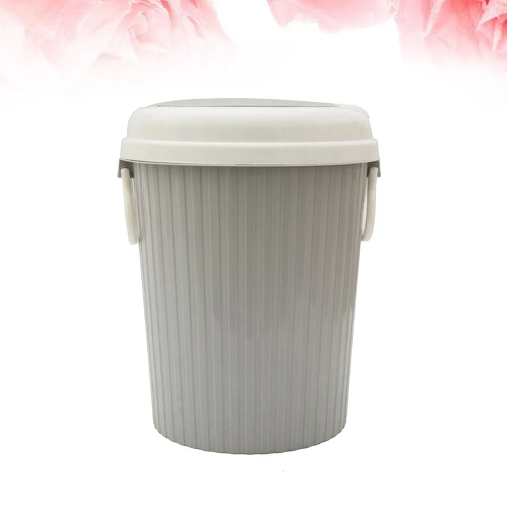 

Minimalist Trash Can Grey Small Plastic Waste Bin For Home Kitchen Office Bathroom Laundry Room Bedroom Living Space Saver