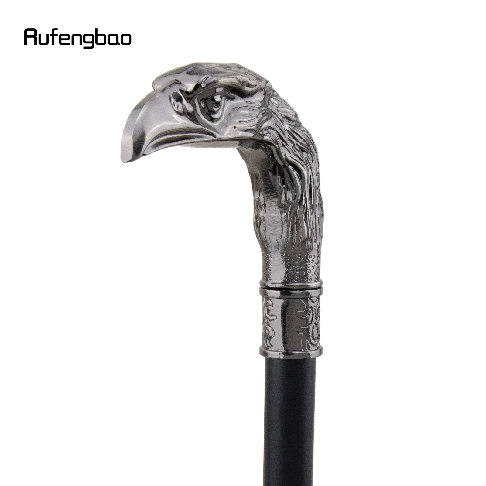 Silver Eagle Long Head Totem  Single Joint Fashion Walking Stick Decorative Cospaly Party Walking Cane Halloween Crosier 93cm