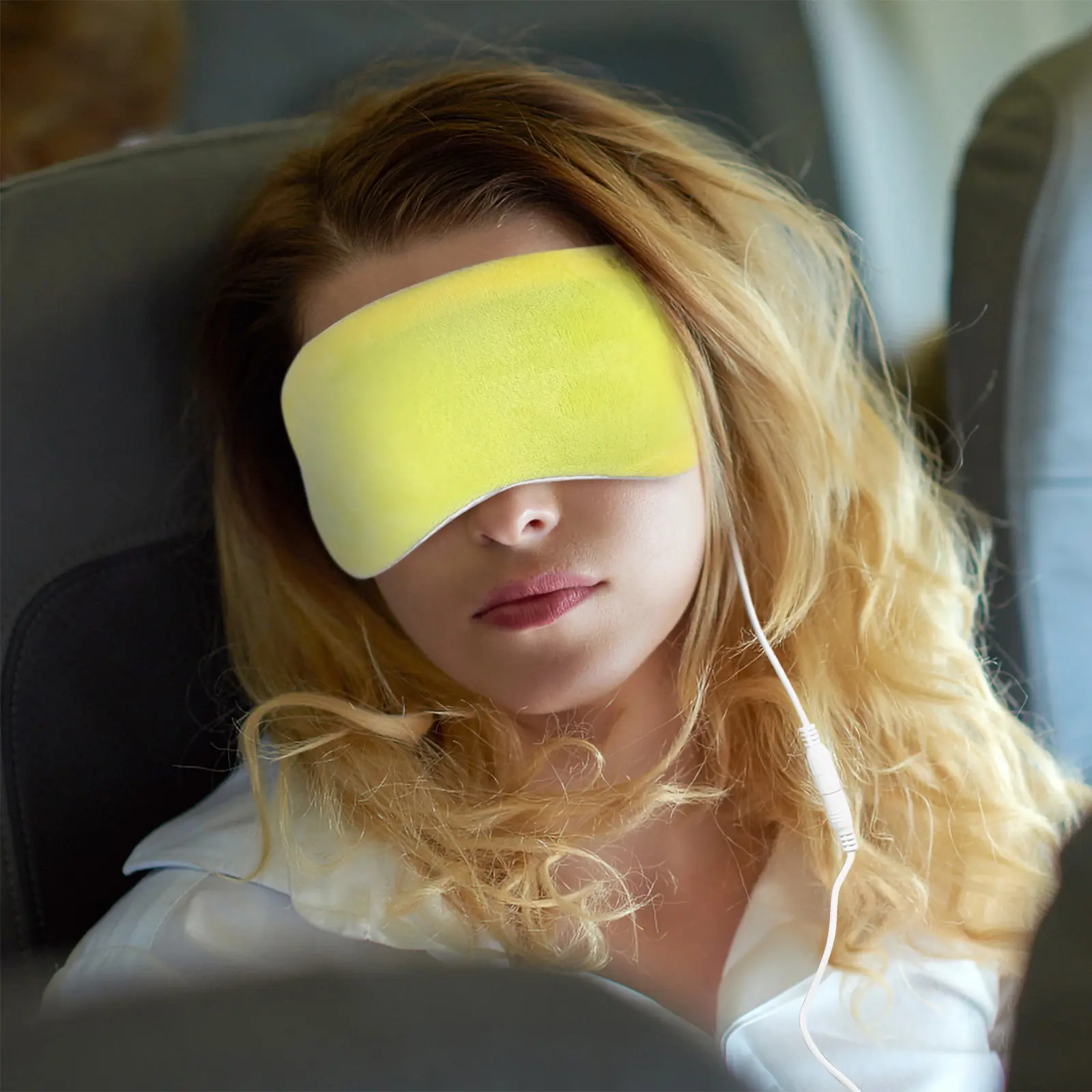 1Pcs Heated Steam Eye Mask USB Powered Sleeping Cover Relieves Eye Fatigue Deep Sleep Protecting Eyes Steam Eyes Patch