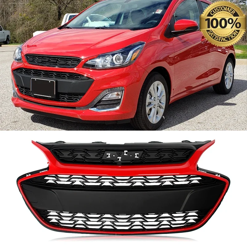 Front Bumper Grille Grill Assembly Red Hot Fit For 2019-2022 Chevrolet Spark US