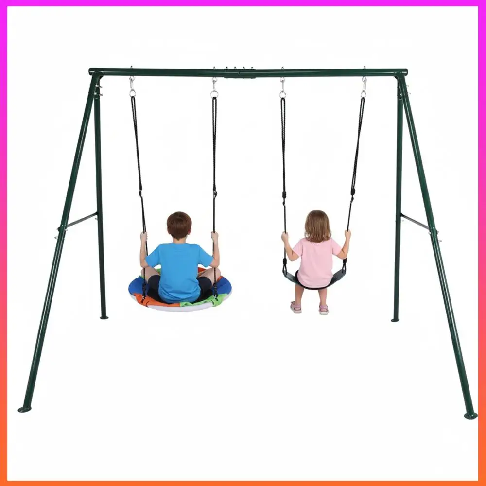 삼각형 프레임 해먹 랙 내마모성 안정성 2 스윙 브래킷 유치원 쇼핑몰 공원용 다목적