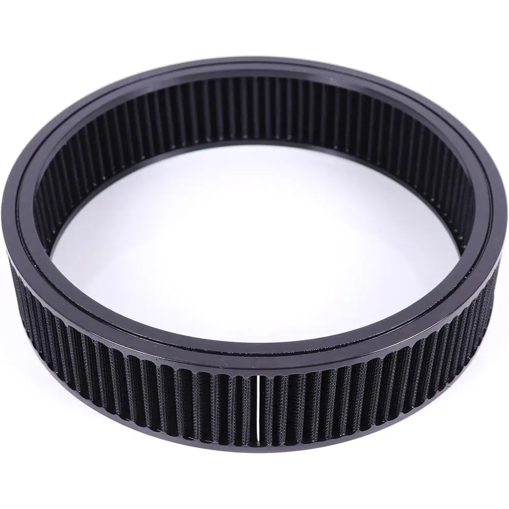 

14 x 3 Air Cleaner Element Round Replacement Washable Reusable Compatible with High/Low Cotton Fiber (Black)