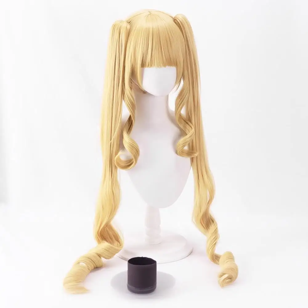 ألياف مقاومة للحرارة باري الباروكات شعر مستعار تأثيري لروزن مايدن شينكو رينر روبين العسل الملونة الرومانية حليقة ذيل مزدوج شعر مستعار تأثيري